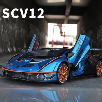 1:24 Lambos Essenza SCV12 Super Rafting Model Automobila Igračka za Injekcijsko prešanje Metala Zvuk i Svjetlo Automobila Igračke Za Djecu Automobila