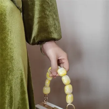 2020 moderan dizajn akril bisera pluća perle ručna torba za okvir plastična torba ručka remen, pribor