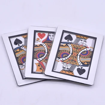 3 kom./lot, automatski three card casino Monte (veličina za poker, 8,8x6,4 cm), Fokusira se, Zabavne Trikove izbliza, Magia K to Q, karta, Čarobni Trik, rekvizite