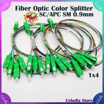 5/10/20 kom./lot 1X4 PLC Fiber-Optički Razdjelnik Boja/Bijela SM SC/APC 0,9 mm G657A1 PVC 1 m Fiber-Optički Razdjelnik Nejednaka Besplatna dostava