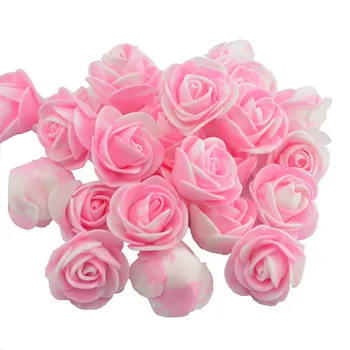 50 kom 3 cm Mini PE Pjena Umjetna Mramor Ruža Cvjetnih Glava Za DIY Vjenčanje Home Dekor Cvijet Zid Pribor Lažni Cvijeće