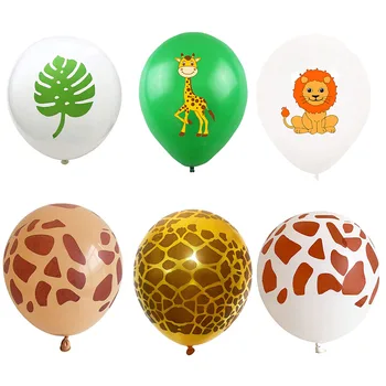 5pcs 12 inča Žirafa Lav Latex Baloni Jungle Safari Zoo Divlje Životinje Je Balon Dječji Tuš Dekori Rođendan Večernje Pribor