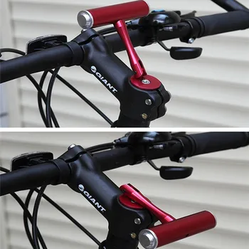 Aluminijski T Oblika Biciklizma Volan Nosač Lampe Nosač-Držač Držač Telefona Produžni Kabel Glava Satna