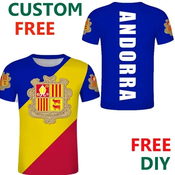 Andora Bijela Majica Besplatno Prilagođene Otok Zastava Simbol Majice DIY Zemlja Trake Majica Mladih Odjeća Dres