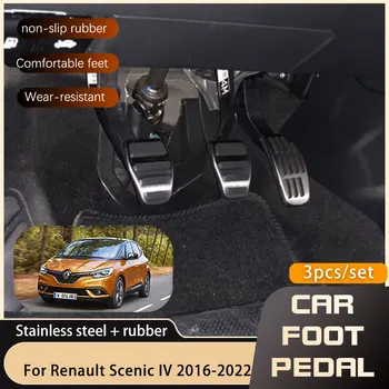 Auto Nožne Pedale Od Nehrđajućeg Čelika Za Renault Grand Scenic IV 2016 ~ 2022 Papučicu Kočnice Naglasak Đonovi Papučicu Auto Jastučići