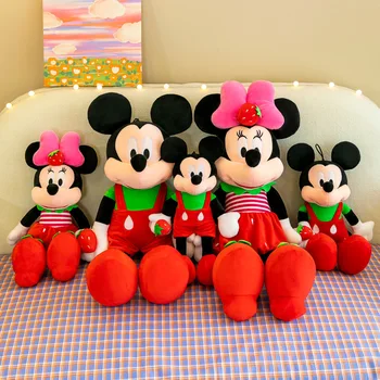 Disney Mickey i Minnie Slatka Клубничная Lutka Soft Pliš Igračku Mickey Mouse Lutka Dječje Jastuk Par Božićni Poklon Za Rođendan