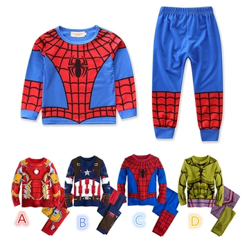 Dječaci Superheroj Kapetan Crtani Cosplay Nove Pidžama Za Dječake Spider-Man Dječje Odjeće Za Malu Djecu Odijela Za Djecu 1-8 Godina