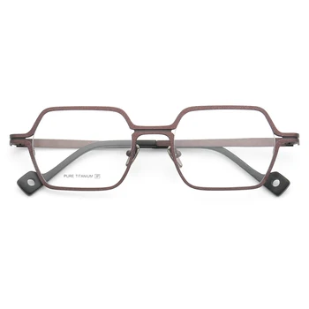 Gospodo četvrtaste naočale Premium klase od Čistog Titana, okvira za naočale, za žene, metal Šesterokutna Poslovna Moda, Jednostavno okvira za naočale, Rx
