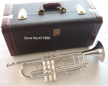 Hot Prodaja Bach LT180S-72 Bb Mala Truba Silver Zlatni Ključ Profesionalni Glazbeni Instrumenti s torbicom Besplatna Dostava