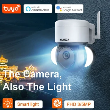 INQMEGA 5MP HD TUYA WIFI Skladište Dual Intelligent Lampa sa Toplim svjetlom Dnevni i Noćni Full color Dvosmjerna Glasovna otkrivanje humanoida CCYV