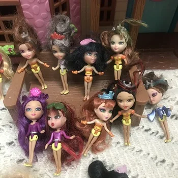 izvorni dar s bar svrdlo za djevojke, naplativa igračka s kosom, dječje Mini-slatka lutka 5 cm, smjenski lutka sa mnogim stilovima
