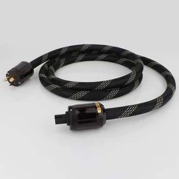 Kabel za napajanje izmjenične struje visoke KLASE, Strujni kabel AU EU US kabel za napajanje Hi-fi s uzorkom 8 C7 IEC priključak Kabel za napajanje hifi AMP / CD Mrežni kabel za napajanje