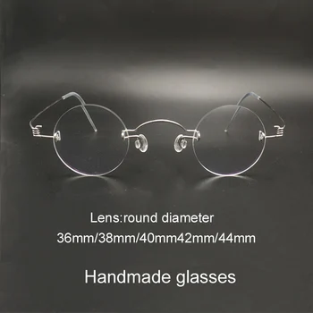 Klasicni mali okrugli okvira spojnicama bez bodova na dioptrijske naočale za čitanje i za muškarce i žene bez okvira okrugli optički naočale za kratkovidnost