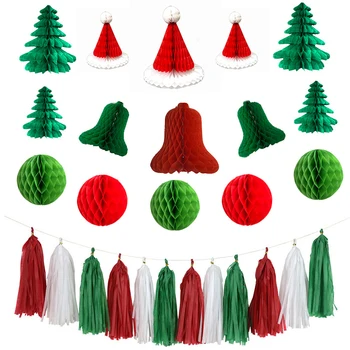 Kreativni Božićni Papir Zvono Cell Privjesak Rugati Veselo Božićno Drvce Dekor Za Dom Božićnim Ukrasima Spušteni Ovjes