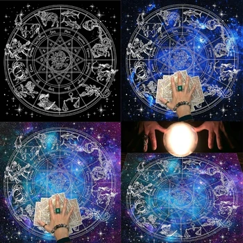 Kvadratni Oblik Klatno Gatanje Oltar Stolnjak Igra Tarot Mat Runa Stolnjak Astrologija Proročanstva Igra Mat
