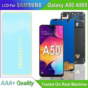 LCD Za Samsung Galaxy A50 LCD zaslon osjetljiv na dodir Digitalizator Sklop Za Galaxy A50 a505 A505F/DS A505F A505FD LCD zaslon