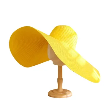 Ljetna Velike ženski šešir s širokim poljima za odmor, Šarene Panama, солнцезащитная šešir, moda moda kupole godišnjeg odmora plaža šešir, sklopivi slamnati šešir