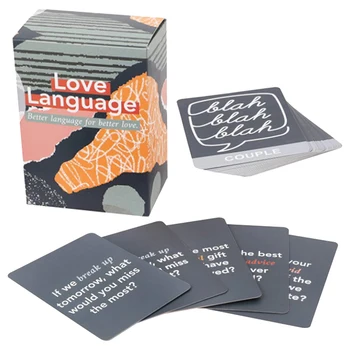 Ljubavni Jezik Kartaška Igra igračka za Parove 150 Početni Problem za Početak razgovora za Parove Igre kartica Pratilac kompletna engleska verzija