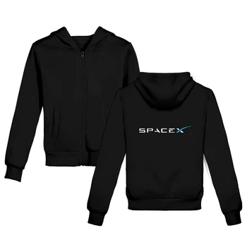 Majica SpaceX s Kapuljačom i po cijeloj površini Po Mjeri, Dječje Veste Na Zatvarač Za Dječake i Djevojčice, Majica s Kapuljačom i Duge Rukave u stilu Харадзюку, Casual Odjeća Unisex