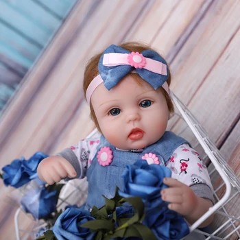 Mekan Silikon 18 Cm 45 Cm Reborn Baby Doll Realistično Lice Pamuk Tijelo Bebe Anatomija Pravilno Moda Dar Dječja Igračka