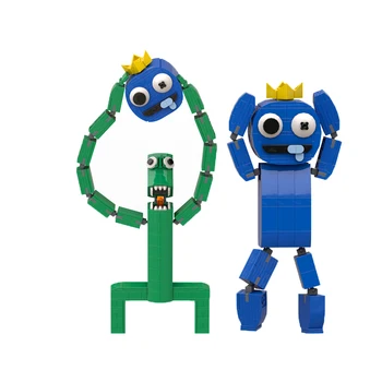 MOC Rainbow Plava Zelena Slika Čudovište Gradbeni Blok je Skup Crtani, Avantura Svijet Životinja Keramička Lutka Model Dječji Prijatelji Igračka