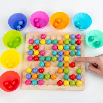 Montessori Drvene Perle Igra Sortiranje Polaganje Umjetnost Igračke Igre Dob 3 4 5 godina