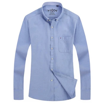 Muška Prugasta Tkanina Oxford Vrti Casual Košulja Dugih Rukava Muška Bluza Dizajn Tanke Formalne Office Pamučne Majice