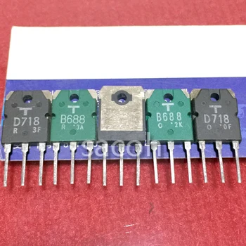 Novi originalni 10 pari (20 komada)/lot 2SB688 B688 688 + 2SD718 D718 718 TO-3P 8A 120 U Silicijski NPN + PNP tranzistor Agregat
