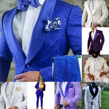 Novi Stil, Tuxedos Mladoženja na jedan preklopni, Šal, Satin Muška Odijela s lapels, 2 komada, Vjenčanja Mladoženja ' s odijelo (jakna + hlače + kravata), D116
