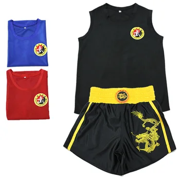 Odrasli Djeca Sanda Uniforma Kratke Hlače Borba Wushu Sanda Odijelo Dječje Tajlandska Košulja Trening Natjecanja Muay Tajlandski Boks Topljenje