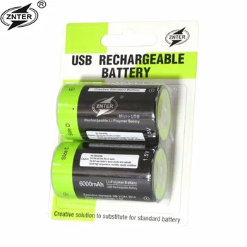 Originalni litij-polimer baterija ZNTER 1,5 6.000 mah, Veličina D, punjive baterije, Punjenje preko USB-kabel, stanica za plinski štednjak, pećnica