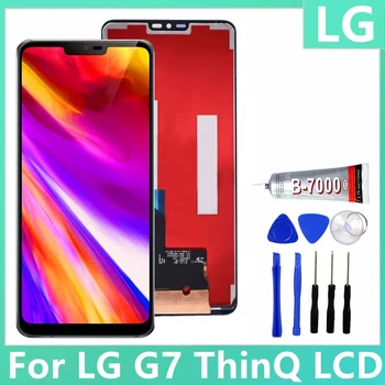 Originalni Za LG G7 G710EM G710PM G710VMP G7 ThinQ G710 G710TM G710N G710VM LCD Zaslon Osjetljiv na Dodir Digitalizator Sklop