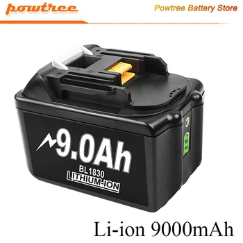 Powtree BL1860 Akumulator 18 9000 mah Li-ion za Makita Baterija BL1840 BL1850 BL1830 BL1860B 9.0 Ah Baterija za električne alate