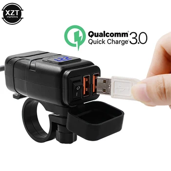 QC3.0 Double USB Punjač za Motocikle, Vodootporan Brzi Punjač prekidač na automobilu, Adapter za Napajanje od 12, Pribor za Moto