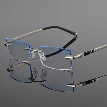 Reven Jate 58030 Rafting Rimless Diamond Brušenje Muške Naočale Okvira Optički Recept Naočale Muške Modne Naočale