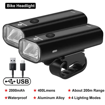 ROCKBROS 2 KOM. Biciklistička Lampe USB Punjiva Lampa MTB Brdski Biciklizam Fenjer Ultralight Biciklistička Svjetiljku, Pribor Za Bicikl