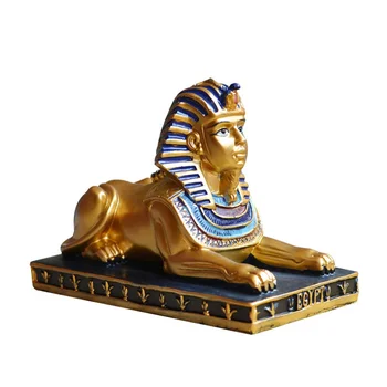 Sfinga Egipatska Kipić Skulptura Kipić Kolekcionarska Ukras Faraon Drevna Mitologija Figurica Zlatni Narodni Kralj Tutankamon