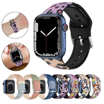 Silikon Remen Za Apple watch band 44 mm 45 mm 42 mm remen za sat narukvica iWatch 40 mm 38 mm 41 mm correa apple watch series 6 5 3 SE 7