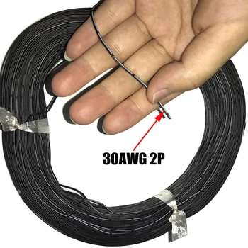 Silikonska Guma Linija 30AWG Silikonski Kabel nasukanih paralelne žice 2Pin 3P 4P 5 6Pin 5 metara Prekriven bakrena Žica kabel cobre