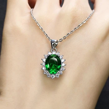 Slatka je ogrlica s Kristalima za Žene, Moderan Ovjes od Zelenog Kamena, Modni Večernje Nakit, Lijep Poklon za Nju