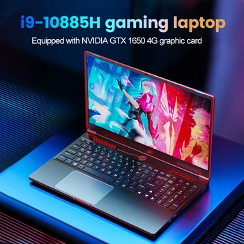 Topton 16,1 inčni gaming laptop Intel Core i9 10885H i7 10750H GTX 1650 4G 144 Hz IPS Ekran Laptop PC Gamer Windows 11 Računalo