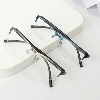 Unisex Metalne Poslovne Naočale za Kratkovidnost, Boxy Vintage Naočale za Zaštitu Očiju, полукадровая okvira, Anti-Plavo svjetlo, Kratkovidne Naočale - 10 ~ 60