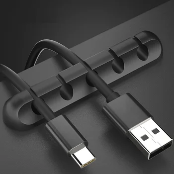 USB Kabel Organizator Za Navijanje Žica Držač Za Slušalice Obujmica Za Kabel Office Desktop Telefonski Kablovi Silikonski kopča za Kravatu Upravljanja Kabelima