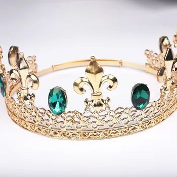 Vintage Barokna Crown Zlatne Boje Vrh Koplja Velika Okrugla Kruna 10 Boja