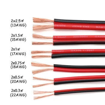 Луженые bakra bakrene žice RVB 13 15 17 18 20 22AWG 2-Core Paralelni Kabel Многожильные žice od PVC kabel za Napajanje Kabel za Električne žice